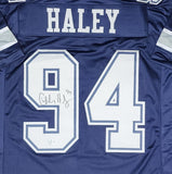 Dallas Cowboys HOF'er CHARLES HALEY Signed Custom Replica Blue Jersey AUTO - BAS