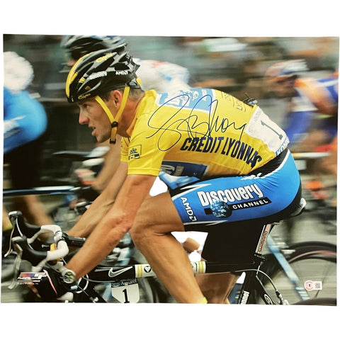 Lance Armstrong Autographed/Signed 16x20 Photo Beckett 46518