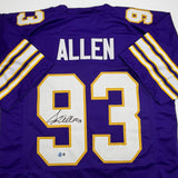 Autographed/Signed Jonathan Allen Minnesota Purple Retro Jersey Beckett COA