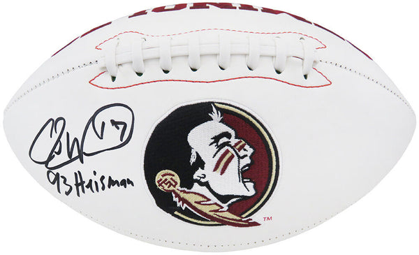 Charlie Ward Signed Florida State Rawlings Logo Football w/93 Heisman - (SS COA)