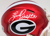 HERSCHEL WALKER AUTOGRAPHED GEORGIA FLASH RED SPEED MINI HELMET BECKETT 202150