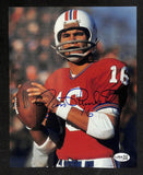 Jim Plunkett Signed/Autographed 8x10 Photo Patriots JSA 214260