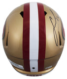 49ers Fred Warner Authentic Signed Full Size Speed Rep Helmet Autographed BAS