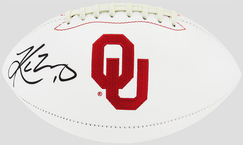 Kyler Murray Signed Oklahoma Sooners Rawlings White Logo Football (Beckett COA)