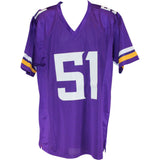 Blake Cashman Autographed/Signed Pro Style XL Purple Jersey Beckett WIT 52784