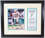 Dan Marino Autographed 8x10 Dolphins Photo With Deluxe Frame