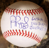 Albert Pujols Autographed Baseball w/ Multiple Stats Inscriptions Fanatics COA
