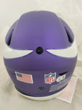 JJ McCARTHY SIGNED MINNESOTA VIKINGS F/S TRIBUTE SPEEDFLEX AUTHENTIC HELMET BAS