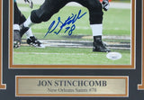 Jon Stinchcomb New Orleans Saints Signed/Auto 8x10 Photo Framed JSA 163365