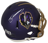 Zay Flowers Autographed Ravens 2024 Alternate Mini Speed Helmet Beckett