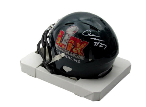 Quinyon Mitchell Signed Super Bowl LIX Champions Mini Helmet Eagles PSA 192758