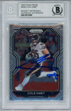 Cole Kmet Autographed 2020 Panini Prizm #305 Rookie Card BAS Slab 33062