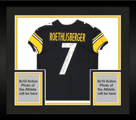 FRMD Ben Roethlisberger Steelers Signed Nike Elite Jersey w/Career Inscs-LE 7