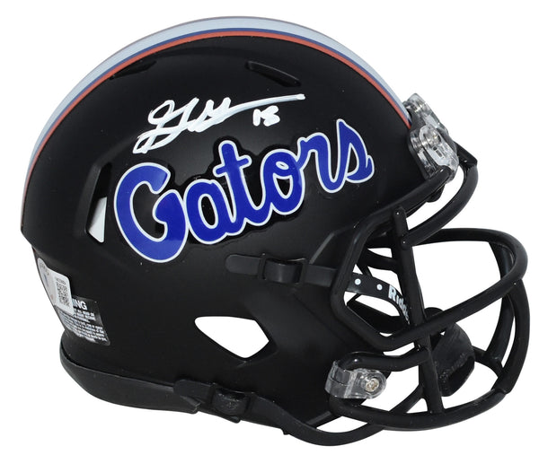 GRAHAM MERTZ AUTOGRAPHED SIGNED FLORIDA GATORS BLACK SPEED MINI HELMET BECKETT