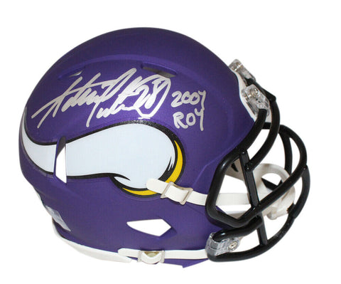 Adrian Peterson Signed Minnesota Vikings Mini Helmet w/insc Beckett 40203