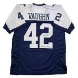 Autographed/Signed Deuce Vaughn Dallas Thanksgiving Day Football Jersey JSA COA