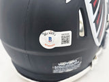 BIJAN ROBINSON AUTOGRAPHED FALCONS BLACK MINI HELMET BECKETT 221146