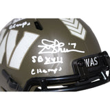 Joe Theismann Mark Rypien Doug Williams Salute Mini Helmet Beckett 42278