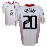 Clarence Seedorf Signed AC Milan Away Soccer Jersey #20 with Beckett COA