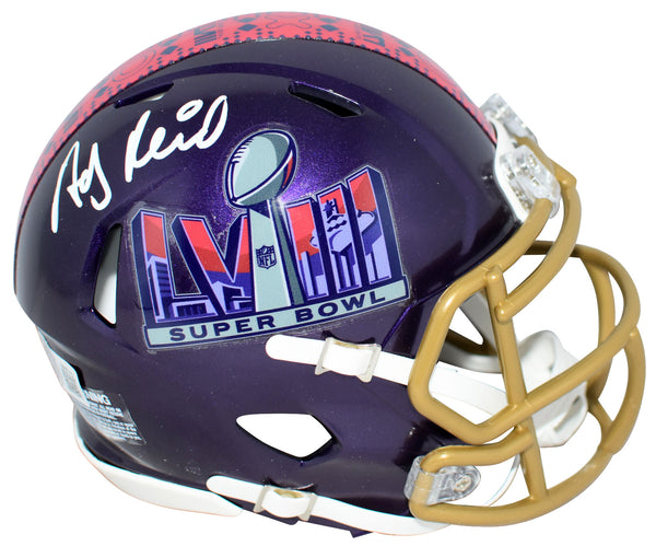 ANDY REID SIGNED KANSAS CITY CHIEFS SUPER BOWL 58 LVIII MINI HELMET BECKETT