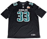 COOPER DEJEAN SIGNED PHILADELPHIA EAGLES #33 BLACK NIKE SUPER BOWL LIX JERSEY