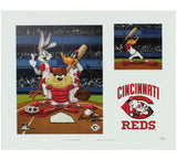Tom Seaver Signed Cincinnati Red Unframed 16x20 Looney Tunes MLB Photo with "HOF