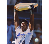 Rickey Henderson Signed San Diego Padres Unfamed 8x10 Stolen Base MLB Photo
