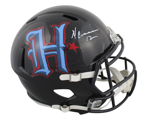 Texans Nico Collins Signed 2024 Alt H-Town Full Size Speed Rep Helmet BAS Wit