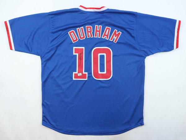 Leon Durham Signed Chicago Cubs Home Jersey (Wilder) 1984 All-Star 1st Baseman