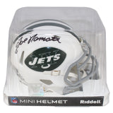 Joe Namath Autographed New York Jets TB 65-77 Mini Helmet Beckett Witness 53352