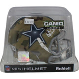 Dak Prescott Autographed/Signed Dallas Cowboys Camo Mini Helmet Beckett 56325