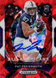 Pat Freiermuth Signed 21 Prizm Draft Pick USA Red Cracked Ice #184 Beckett 56978