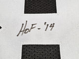 OAKLAND RAIDERS RAY GUY AUTOGRAPHED BLACK JERSEY "HOF '14" BECKETT BAS QR 212446