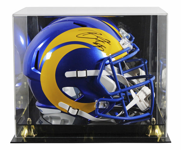 Rams Braden Fiske Signed Full Size Speed Rep Helmet W/ Case BAS Witnessed