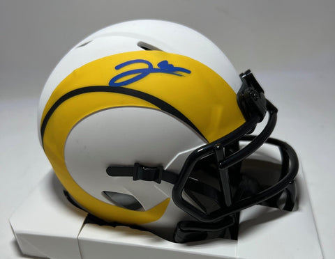 JARED VERSE Signed Riddell Lunar Mini Helmet - Los Angeles Rams NFL - BAS