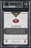 49ers Joe Montana Signed 2020 Panini Illusions #10 Card Auto 10! BAS Slabbed 2