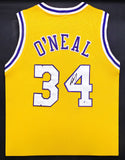 LAKERS SHAQUILLE O'NEAL AUTOGRAPHED SIGNED FRAMED YELLOW JERSEY BECKETT 223786
