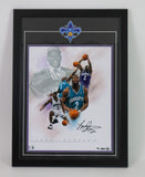 Larry Johnson Autographed 16x20 Photo -- Charlotte Hornets | Deluxe Framed | UDA