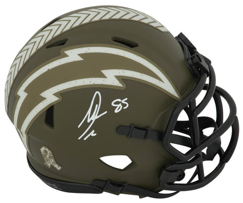 Antonio Gates Signed Chargers SALUTE Riddell Speed Mini Helmet - (SCHWARTZ COA)