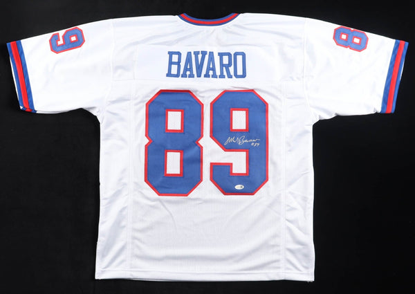 Mark Bavaro Signed New York Giants White Jersey (JSA) 2xSuper Bowl Champion T.E.