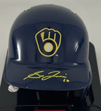 Milwaukee Brewers SAL FRELICK Signed Rawlings BLUE Mini Helmet AUTO - BAS