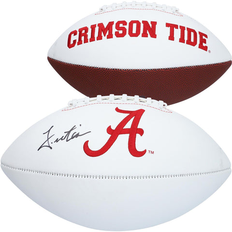 John Metchie Alabama Crimson Tide Autographed White Panel Football