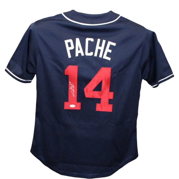 Christian Pache Autographed/Signed Pro Style Blue Jersey JSA 43539