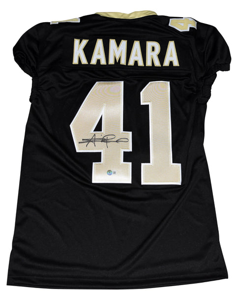 ALVIN KAMARA SIGNED NEW ORLEANS SAINTS #41 BLACK GAME CUT JERSEY BECKETT