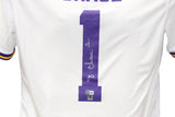 Ja'Marr Chase Autographed/Signed LSU Tigers Nike White L Jersey BAS 40272