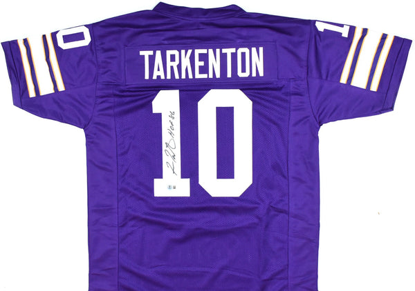 Fran Tarkenton Autographed Purple Pro Style Jersey HOF - Beckett W Hologram