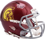 Brenden Rice USC Trojans Autographed Riddell Speed Mini Helmet