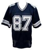 Jake Ferguson Signed Blue Custom Football Jersey Dallas Cowboys Beckett 186304