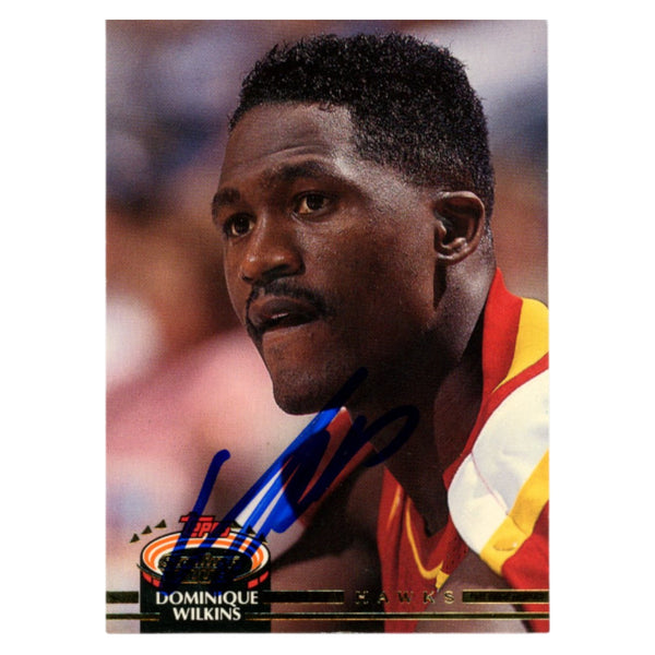 Dominique Wilkins Signed 1993 Topps Stadium Club #260 Trading Card Beckett 54220