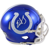 Edgerrin James Autographed Indianapolis Colts Flash Mini Helmet Beckett 51588